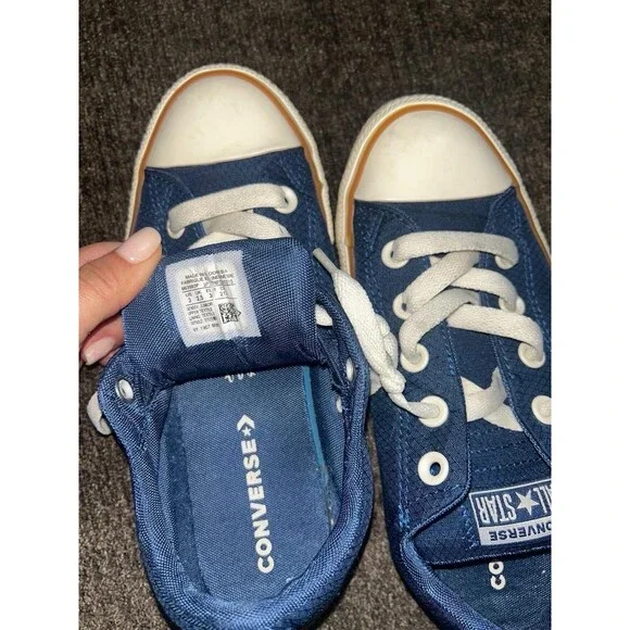 Converse All Star Junior 3 Blue Canvas Low Top Sneakers Youth Shoes - Picture 9 of 9